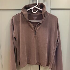 Athleta SeaSoft Quarter Zip, Gray